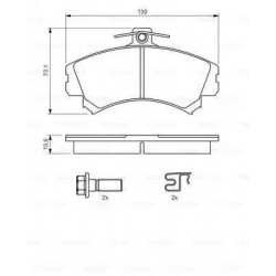 4x plaquettes de frein - MITSUBISHI PROTON SMART VOLVO 0986424371