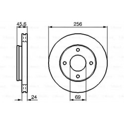 2x disques de frein - MITSUBISHI colt SMART forfour 0986479187