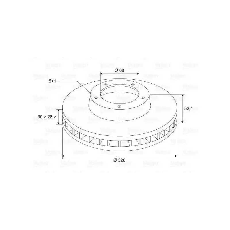 1x Disque de Frein - Audi A4 A5 Q5 Diam 320mm 197196