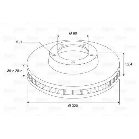 1x Disque de Frein - Audi A4 A5 Q5 Diam 320mm 197196