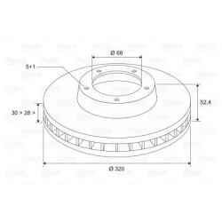 1x Disque de Frein - Audi A4 A5 Q5 Diam 320mm 197196