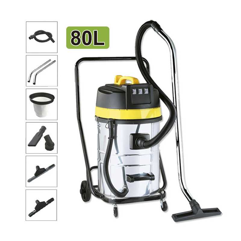 ASPIRATEUR INDUSTRIEL DE 80 LITRES (SEC ET HUMIDE) 51838