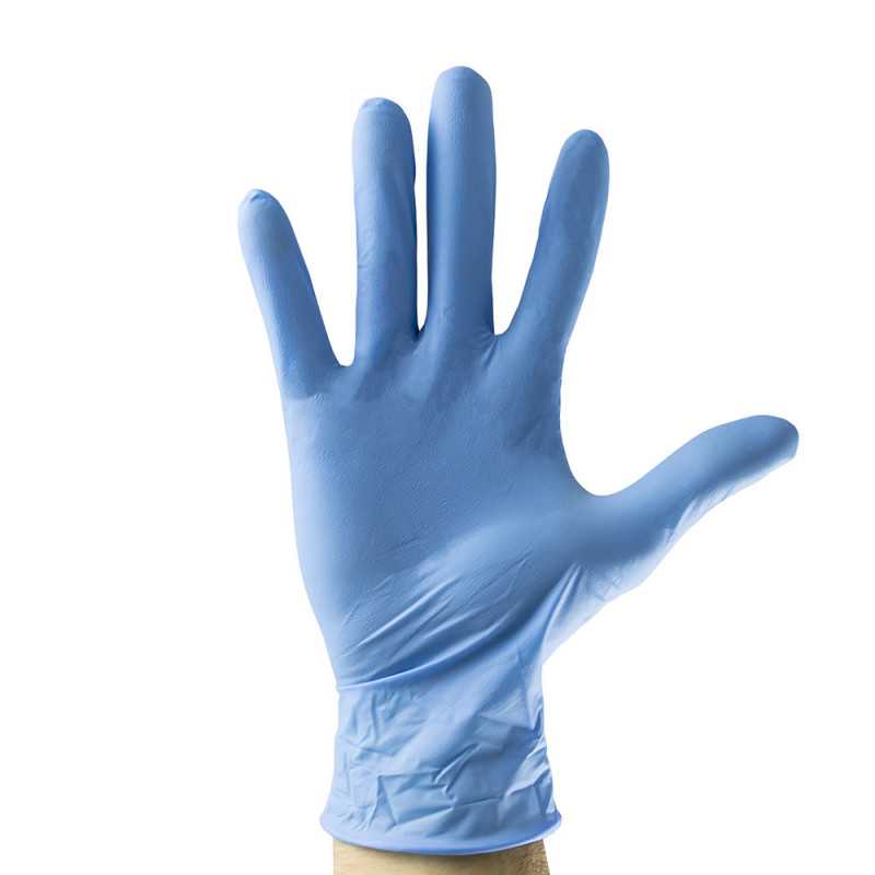 BOITE 100 GANTS BLEUS EN NITRILE T. M 4.5MIL 52447