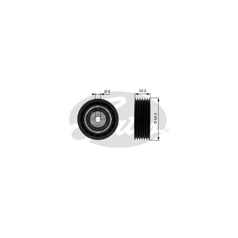Galet enrouleur de courroie d'accessoire ( avec clim ) SAAB : 9-3 , 9-5 , 900 T38083