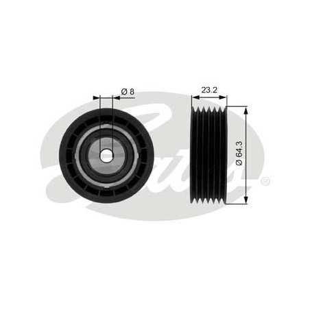 Galet enrouleur de courroie d'accessoire ( avec clim ) SAAB : 9-3 , 9-5 , 900 T38083
