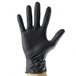 BOITE 100 GANTS NOIRS NITRILE T:M 5MIL 52681