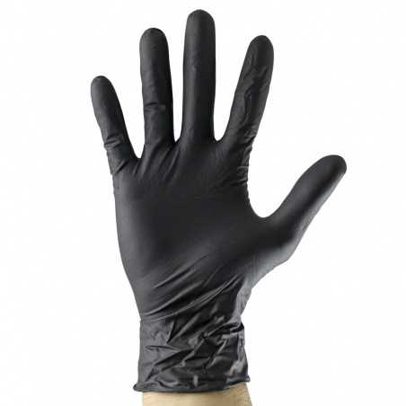 BOITE 100 GANTS NOIRS NITRILE T:L 5MIL 52682