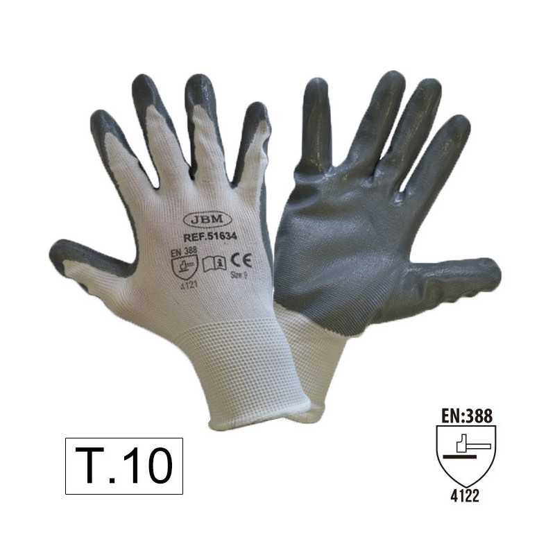 GANTS A/ PAUME RENFORCEE DE NITRILE T.10 51632N