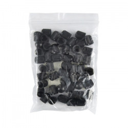 50X BOUCHONS PLASTIQUE NOIR 11905