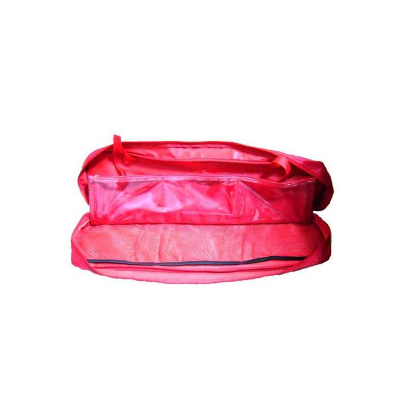 POCHETTE ROUGE AVEC 6 COMPARTIMENTS ET DIVISION POUR KIT D'URGENCE 51680