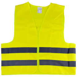 GILET JAUNE AVEC RUBAN GRANDE VISIBILITÉ HOMOLOGUE 51817