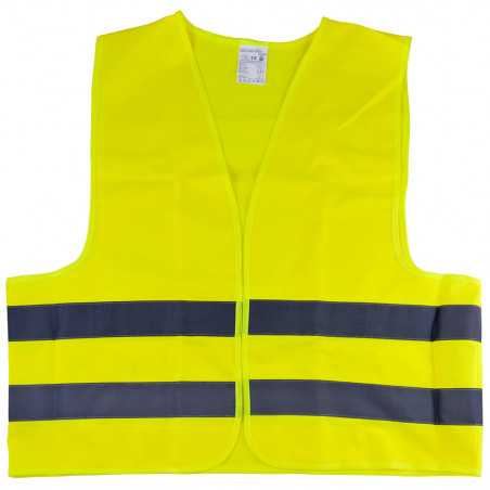 GILET JAUNE AVEC RUBAN GRANDE VISIBILITÉ HOMOLOGUE 51817