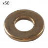 50x RONDELLES DE CUIVRE POUR INJECTEURS (16,0 x 7,5 x 1,5MM) 13829