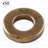 50x RONDELLES DE CUIVRE POUR INJECTEURS (16,0 x 7,5 x 1,7MM) 13830
