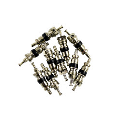 10x SOUPAPES POUR RÉF. 53599 - 4x18 mm (NOIR) 14595