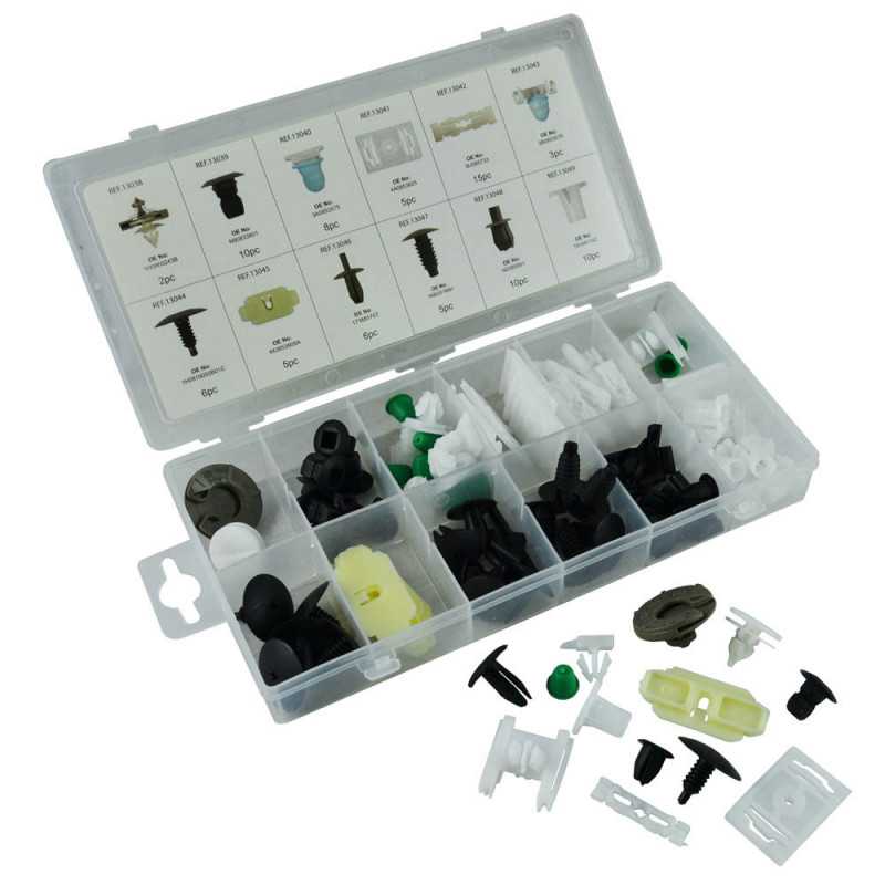 85x CLIPS EN PLASTIQUE COFFRET - VOLKSWAGEN 52889