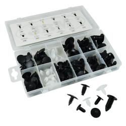 128x CLIPS EN PLASTIQUE UNIVERSEL COFFRET 52888