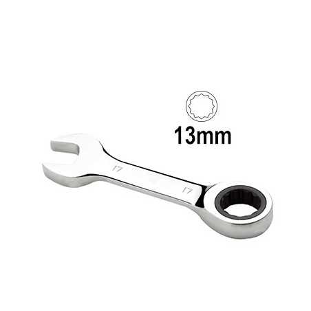 1x CLE COMBINÉE COURTE AVEC CLIQUET 13MM 13494