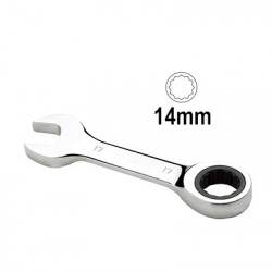 1x CLE COMBINÉE COURTE AVEC CLIQUET 14MM 13495