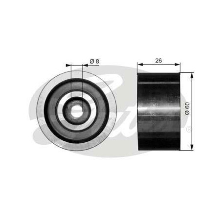 Galet enrouleur de courroie d'accessoire Opel Movano A , Renault Master II T36076