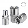 1/4 POUCE TORX DOUILLE E8, CHROME 13367