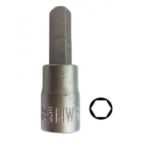 Tete Pour Manche Tournevis Hex 4mm, Chrome 13375