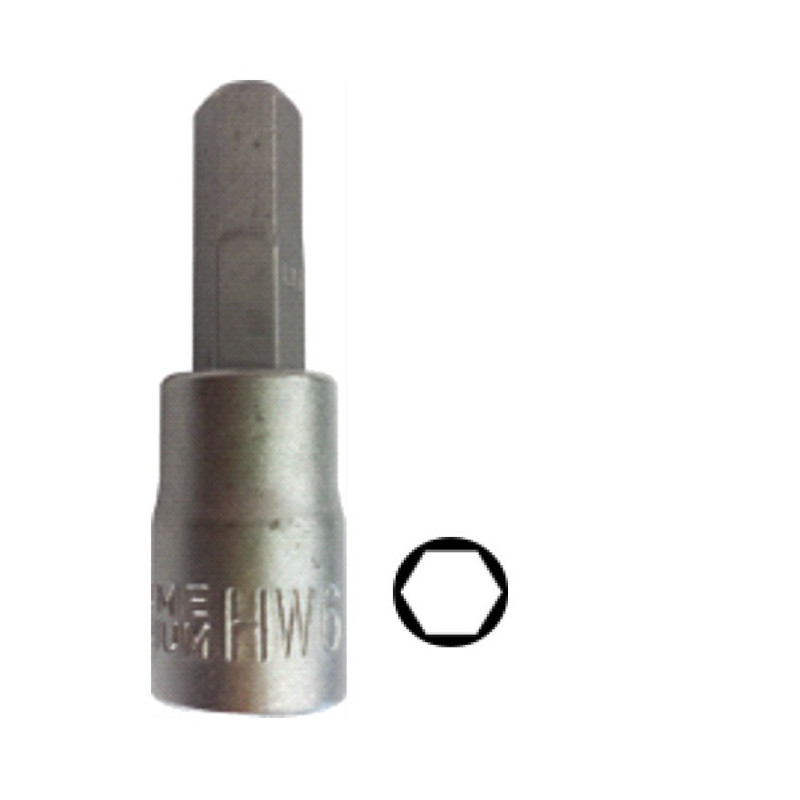Tete pour Manche Tournevis Hex 5mm, Chrome 13376