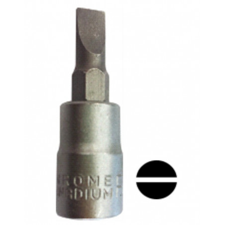 Tete pour Manche Tournevis (SL) 6.5MM, Chrome 13380
