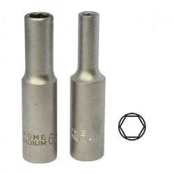 1/4 Pouce 50mm Long HEX Douille Du 13mm, Chrome 13651