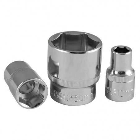 1/2 Pouce Douille HEX Petit DU 30MM, Chrome 13271