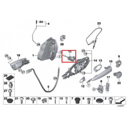 Barillet, Serrure de Porte + Clef - Bmw E90 E91 E92 E93 de 2005 a 2013 HPA-32005