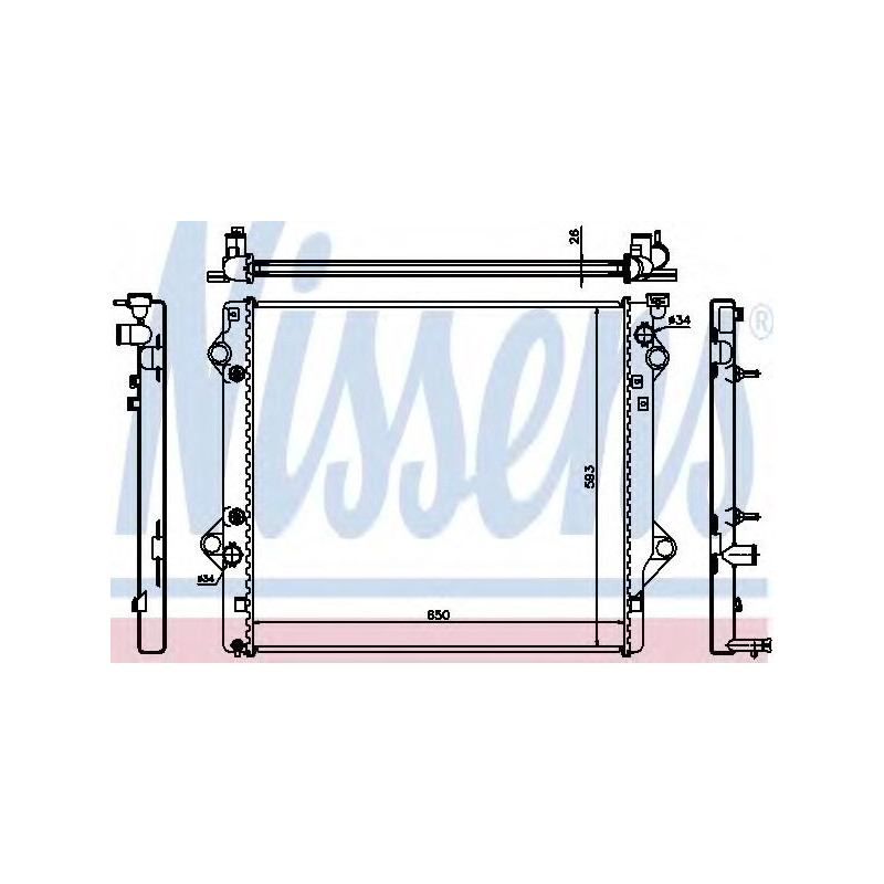 Radiateur moteur BMW série 3 E30, série 5 E28 R11273 Nissens VH