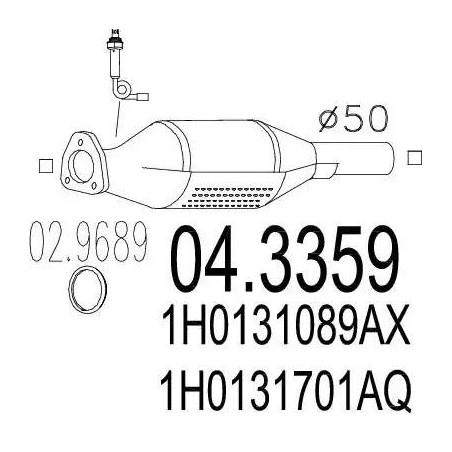 Catalyseur - Vw golf III IV passat vento 099164 Catalyseur - Vw golf III IV passat vento 099164
