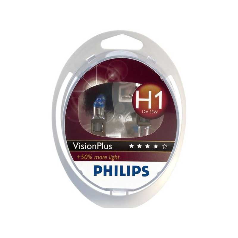 Coffret 2 Ampoules H1 - Philips VisionPlus 12258VPS2