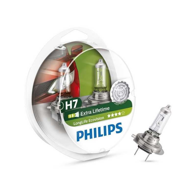 Coffret 2 Ampoules H7 - Philips EcoVision 12972LLECO