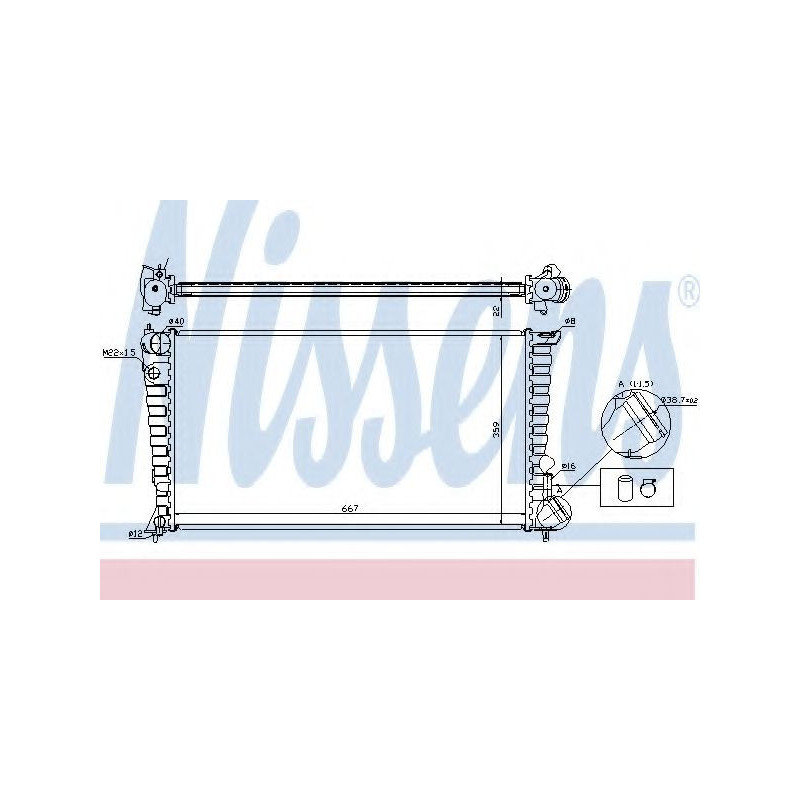 Radiateur moteur Citroen Berlingo Xsara Zx, Peugeot 306 Partner R10809 Nissens VH