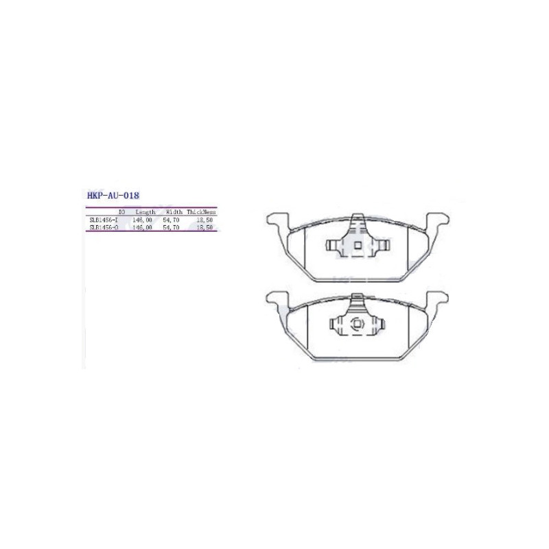 Plaquettes de frein avant - Vw Golf 4 Polo Skoda Fabia Octavia Audi A3 HKPAU018