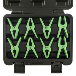 JEU DE 8 PINCES PLATES AVEC LE FIXATEUR POUR LES TUYAUX FLEXIBLES 53477