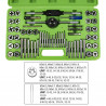 ETUI METRIQUE AVEC 60 PIECES DE MALES ET DE TERRASSES COMBINE METRIQUE ET POUCE 50793