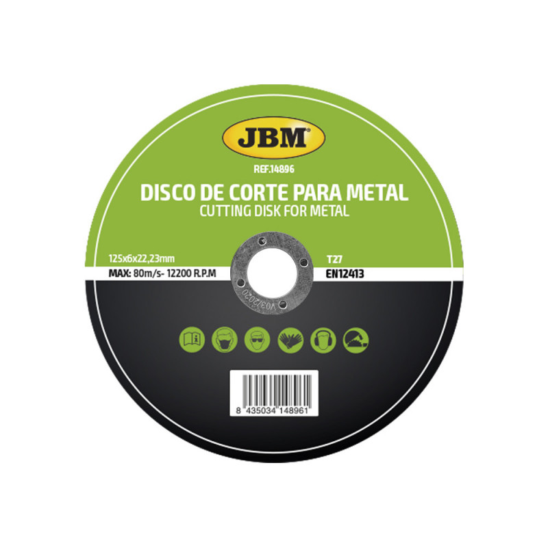 CERCLE DE COUPE T27 POUR METAL, 125 X 6 MM 14896