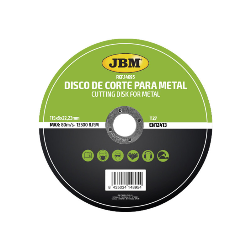 CERCLE DE COUPE T27 POUR METAL, 115 X 6 MM 14895