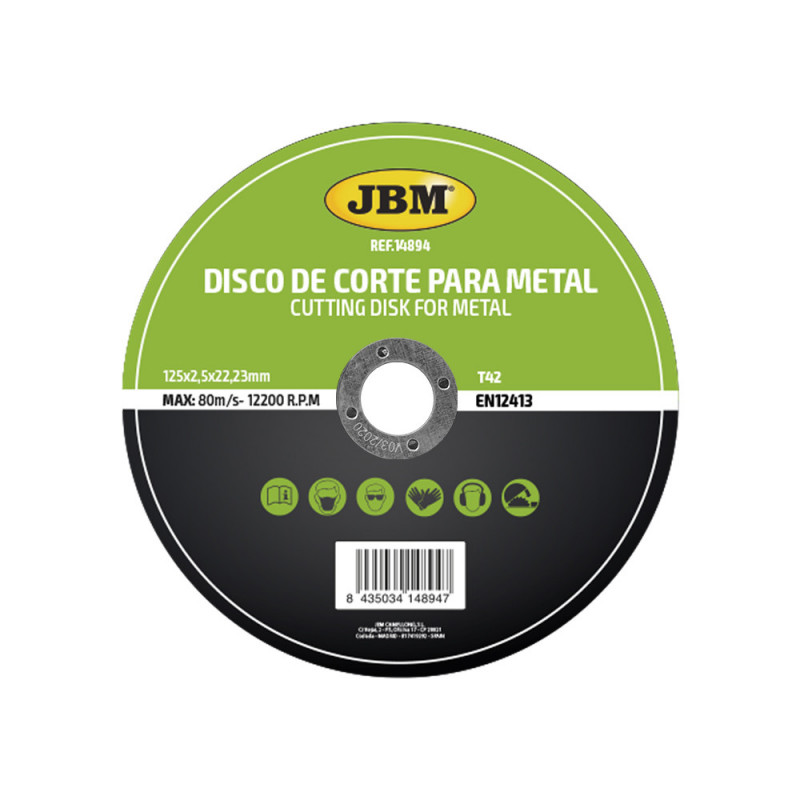 CERCLE DE COUPE T42 POUR METAL, 125 X 2.5 MM 14894