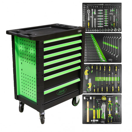 SERVANTE D'OUTILS 7 TIROIRS - VERT 53904 SERVANTE D'OUTILS 7 TIROIRS - VERT 53904