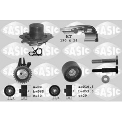 Pompe a eau + kit de courroie de distribution - Alfa Romeo Fiat Lancia Opel 3906007 SASIC VH