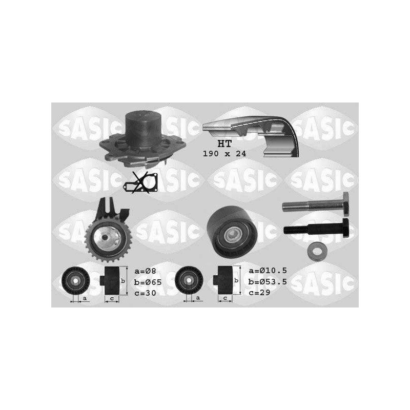 Pompe a eau + kit de courroie de distribution - Alfa Romeo Fiat Lancia Opel 3906007 SASIC VH