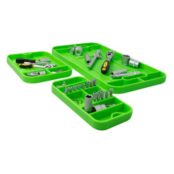 KIT DE 3 PLATEAUX A OUTILS ELASTIQUES AVEC POIGNEE CONFORTABLE 53903