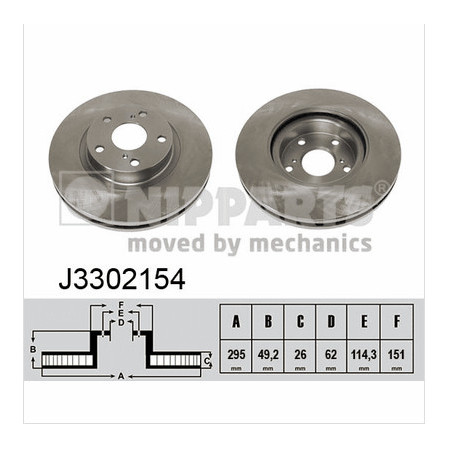 2x Disques de frein avant - Toyota Avensis Corolla J3302154*2 NIPPARTS Avensis