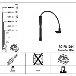 Jeu de cable d'allumage - Nissan Kubistar Renault Clio II Twingo 6794 NGK Kubistar