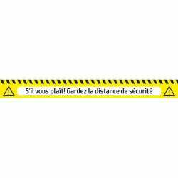 RUBAN ADHESIF DE SIGNALISATION - DISTANCE DE SECURITE 53840FR