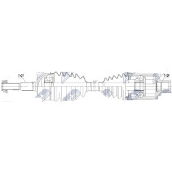 Arbre de Transmission Avant Droit - Jeep Cherokee 2.4,3.7,2.5CRD,2.8CRD 4WD 2001-2008 NPWCH098